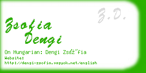 zsofia dengi business card